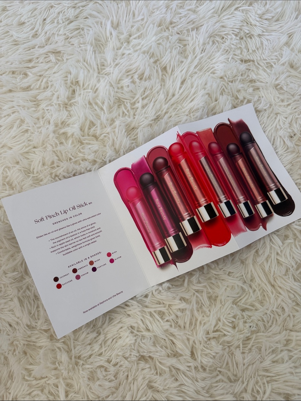 Rare Beauty Lip Set with Light Pink Bag and Magenta Handles - Picture 5 of 6